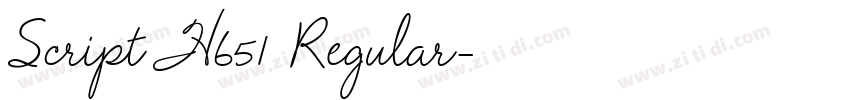 Script H651 Regular字体转换